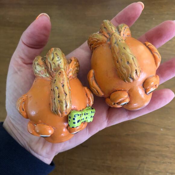 VTG Vicki Thomas Gourd Fish Set 2 Signed 1999 Figurine Quirky Whimsical Folk Art - Picture 9 of 14